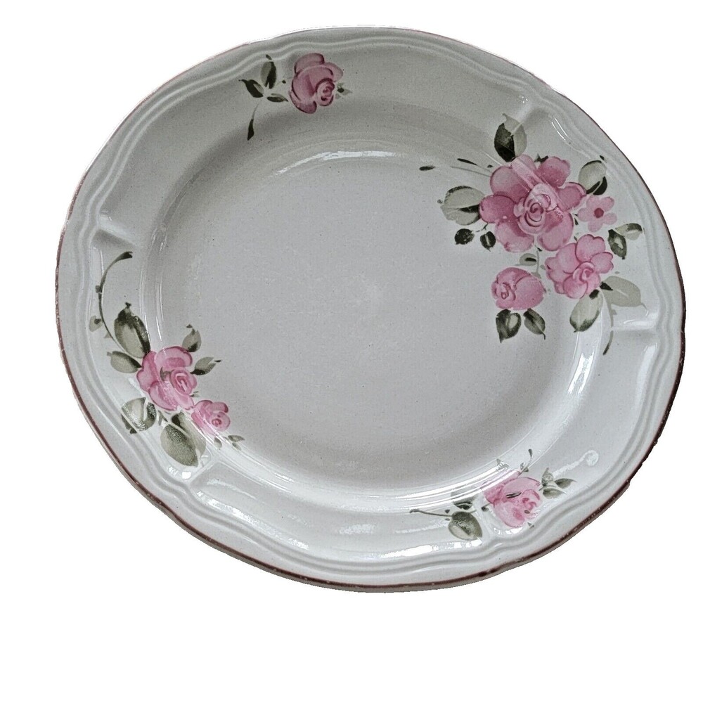 VTG GIBSON 10.5" Roseland Scalloped Edge Dinner Plate Set of 6